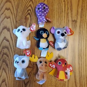 ❤️3/$35❤️ TY Teenie Beanie Boo's - Lot Of 7 Mini Plush Toys